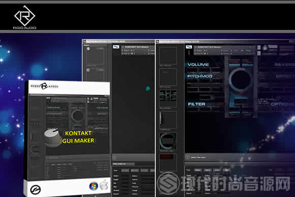 KONTAKT乐器的界面设计 Rigid Audio KONTAKT GUI Maker v1 PC