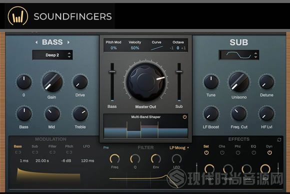 SoundFingers BassTone X v1.0.0 PC贝斯合成器