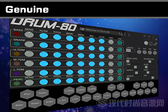 Genuine Soundware Drum-80 v1.0.0 PC鼓合成器