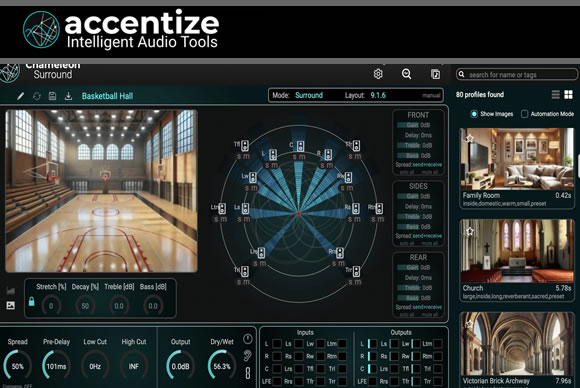 Accentize Chameleon Surround塑造真实场景空间 超级变色龙混响