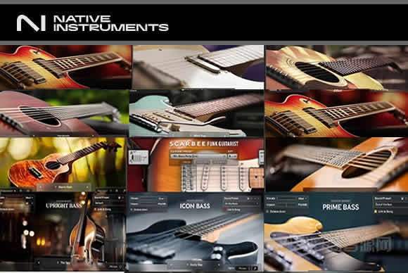 Native Instruments Session Guitarist/BassistKONTAKT自动伴奏扫弦电木吉他贝斯音源包
